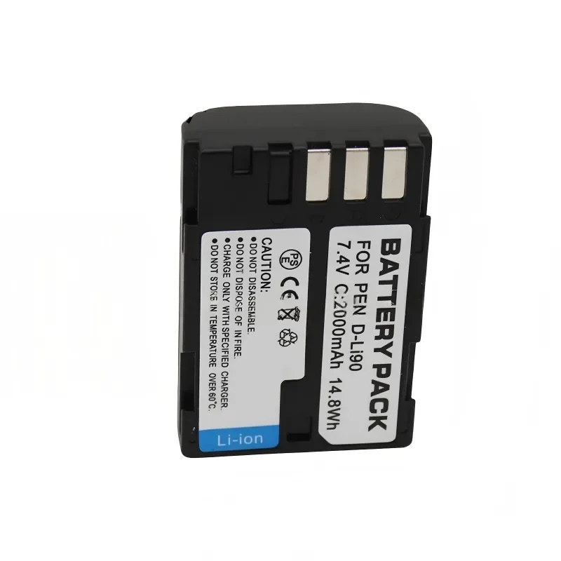 D-LI90 Li-ion Camera Battery 7.4V 2000mAh for Pentax K1 K3 K3II K5 K5II K5IIS K7 K7D K01 645D 645Z K52 K52S K32 K3 Batteries