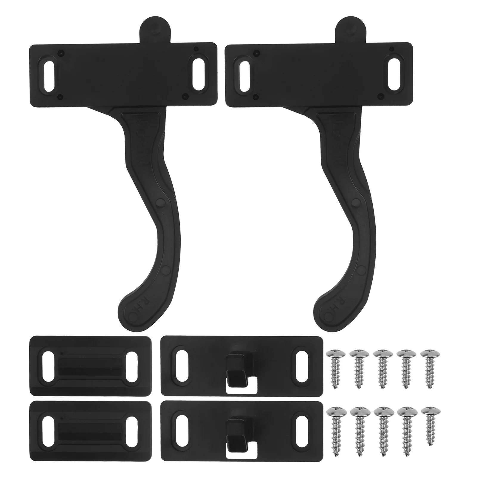 

2 Pcs RV Lock Accessories Door Latches for Campers Trailer Baggage Catch Screen Handle Motorhome Black Replacement