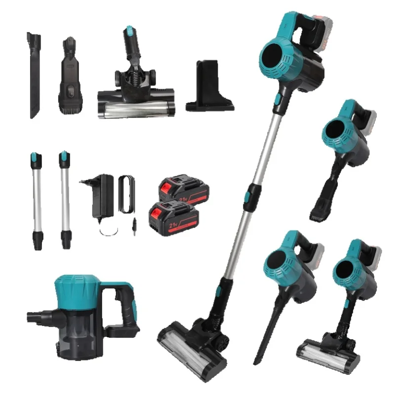 3800W 30KPa Bürstenloser Akku-Staubsauger, 2-in-1 Handstaubsauger mit 1,5L großem Staubbehälter, LED-Licht, 5-stufige HEPA-Filtration, kompatibel mit Makita 18V Akku für Zuhause, Auto, Büro