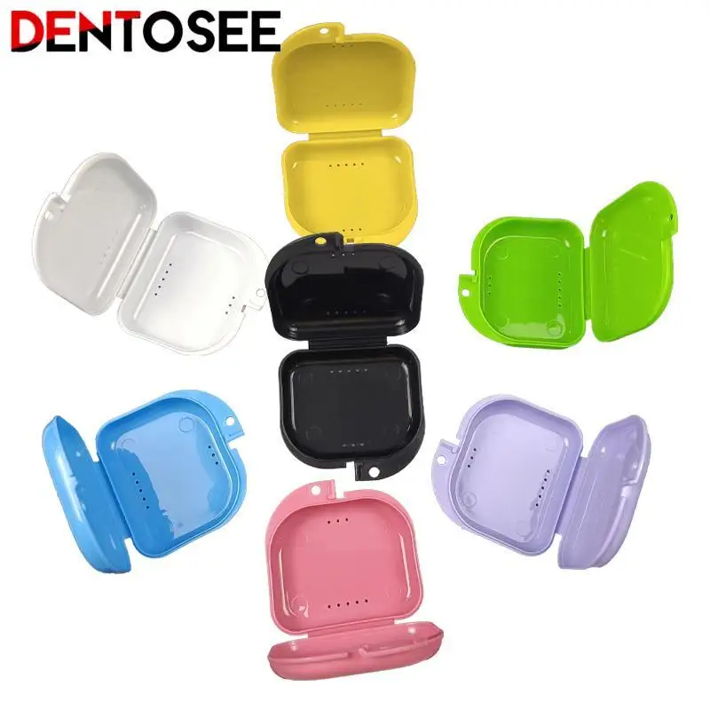 Denture Storage Box Portable Mouth Guard Container Supplies Tray Braces Case Health Care Oral Hygiene Dental Appliance