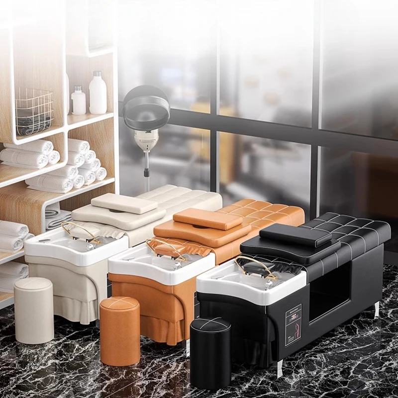 Sillas de champú de masaje de estilo tailandés, ergonomía nórdica, peluquería, ducha, champú, cama, muebles de salón de peluquería, Peluqueria FYSC