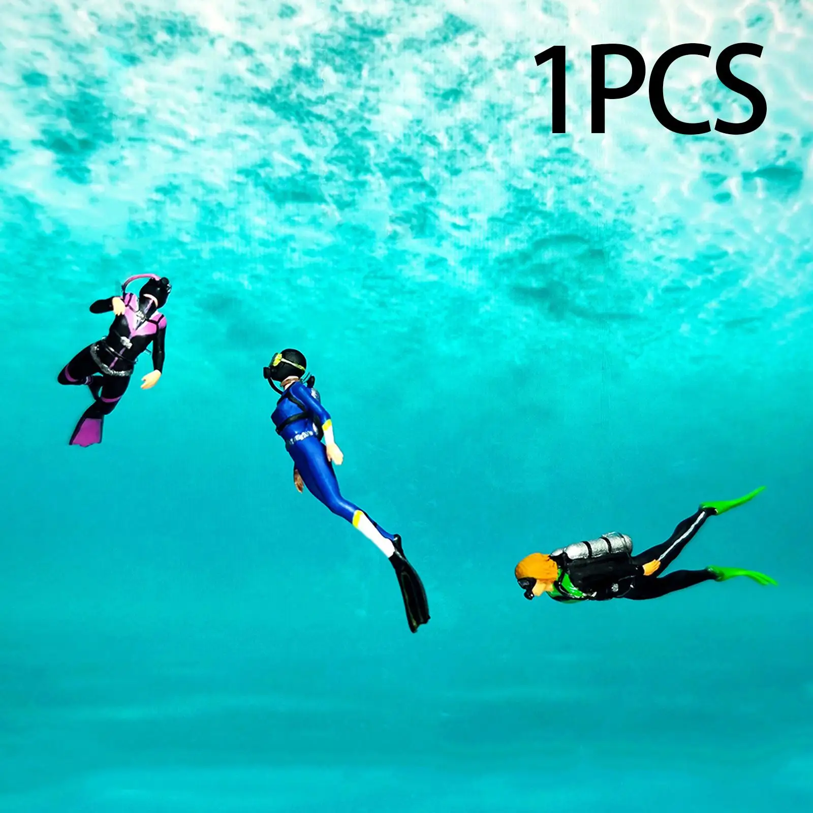 1/64 Figurine d'azione Figurine di persone per oggetti di scena fotografici in miniatura Blu