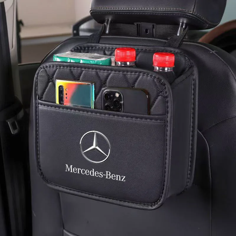 

Car Seat Storage Bag Tissue Water Cup Pockets Stowing Tidying For Mercedes benz W203 W204 W205 W210 W211 W212 CLA CLS GLA GLE ML