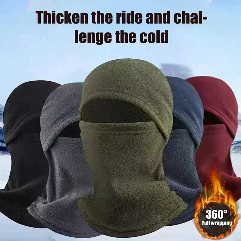 

Зимняя теплая уличная маска для верховой езды, полнолицевая маска, Балаклава, флисовая маска для мотоцикла, рыбалки, катания на лыжах, теплая ветрозащитная крышка, шапка