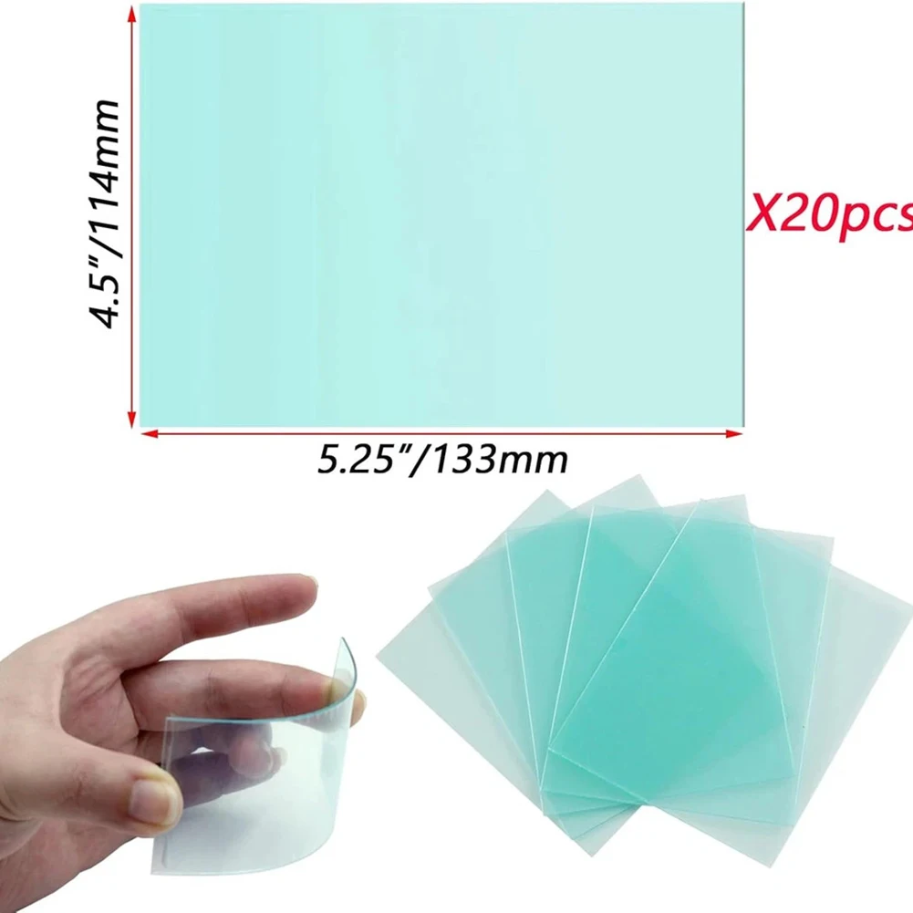 20 Pcs Welding Lens Replacement Lens Cover Transparent Lens Set Replacement Clear Lens Easy To Install Lightweight Design