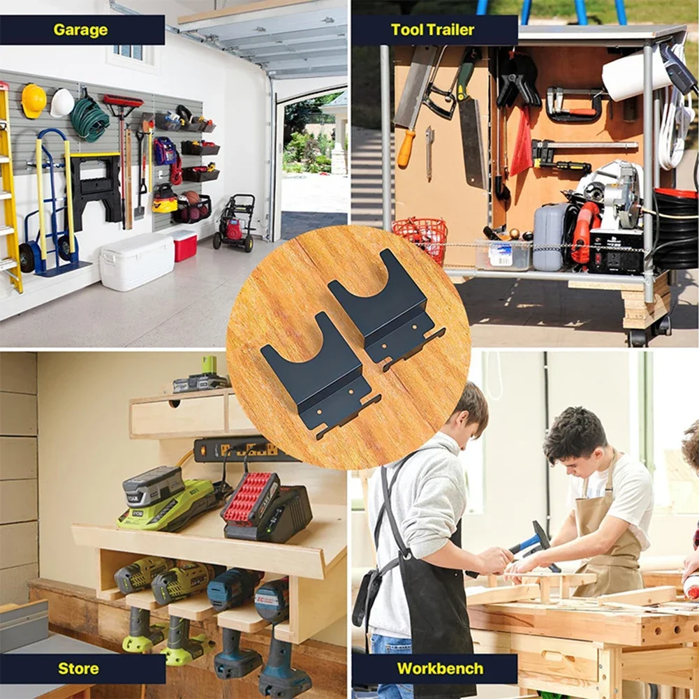 1-2Pcs Angle Grinder Holder Polisher Holder Storage Rack Wall Mounted Bracket for Homes Shops Workbenches Hand Sander Tool