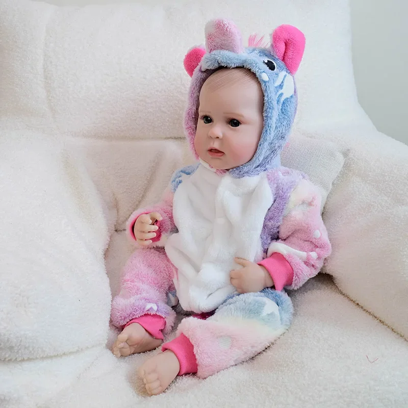 

Полная виниловая кукла Bebe Ward Reborn с приятным ребенком, многослойная живопись, 3D кожа для детей, рождественский подарок