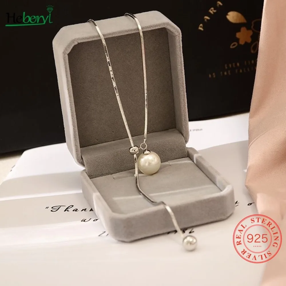 

Серебряное ожерелье из настоящего жемчуга 999 с белым натуральным пресноводным жемчугом, ожерелье, регулируемые ожерелья, цепочка из змеиной кости для женщин и девочек