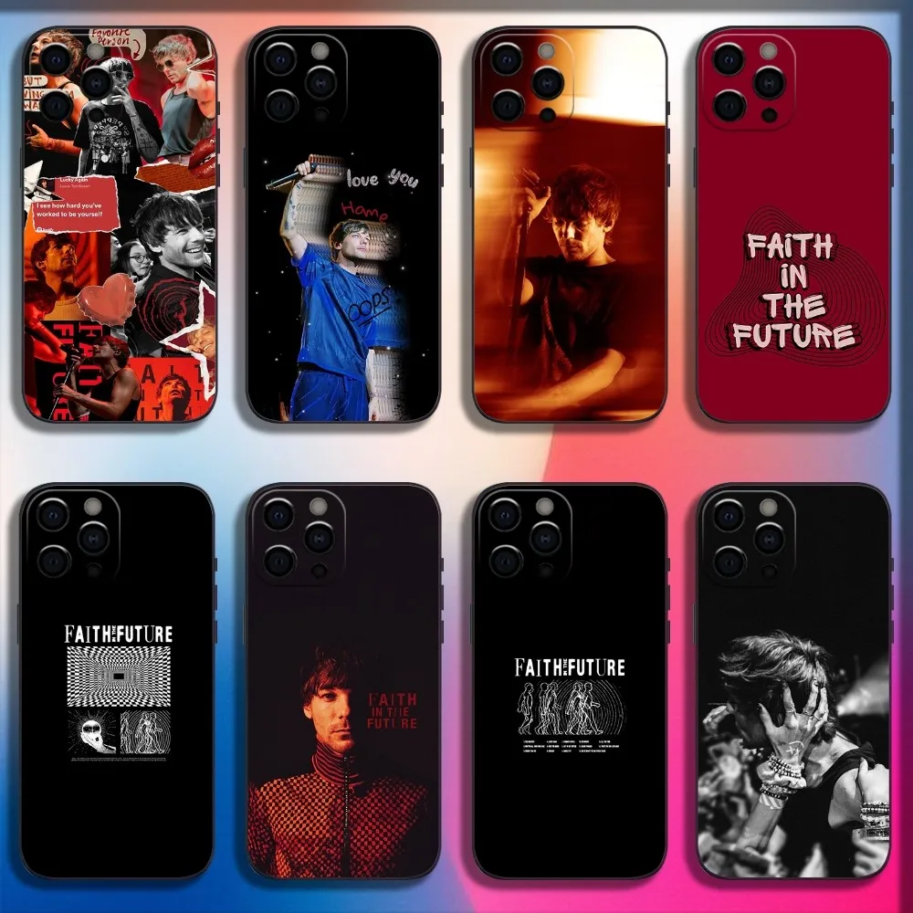 L-Louis Tomlinson Faith Future Phone Case For iPhone 16,15,14,13,12,11,Pro,X,XS,Max,XR,Plus,Mini Soft Black Cover