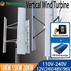 Fast Delivery 10KW 15KW 20KW 48V 96V 220V 240V Wind Turbine Generator 3Phase Alternative Dynamo Off Grid System For Household