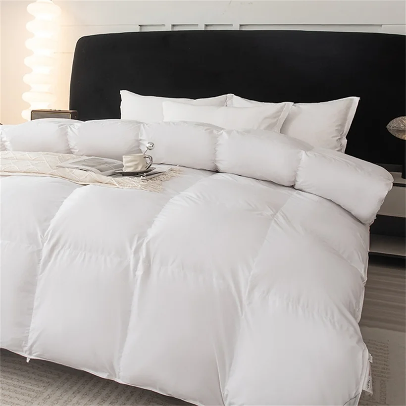 High Quality 100% Goose Dwon Duvet Luxury 3D Bread Quilt King Queen Full Customized Size Comforter Winter Thick Bed Blanket Soft