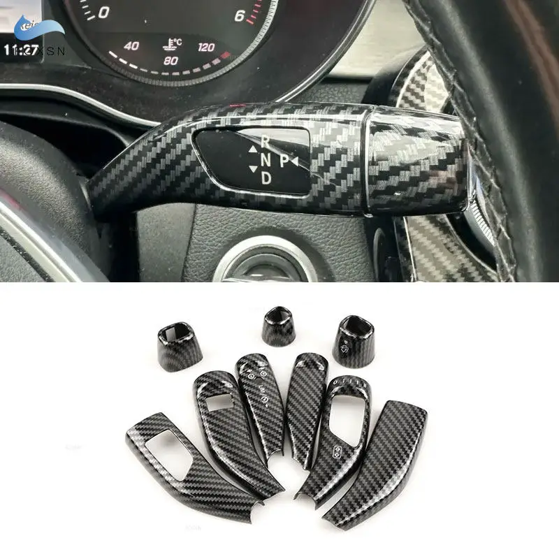 For Mercedes Benz A B C E S G V GLE W176 W246 W204 W205 W212 W213 X253 X156 W463 X166 Car Wiper Shift Lever Cruise Cover Trim