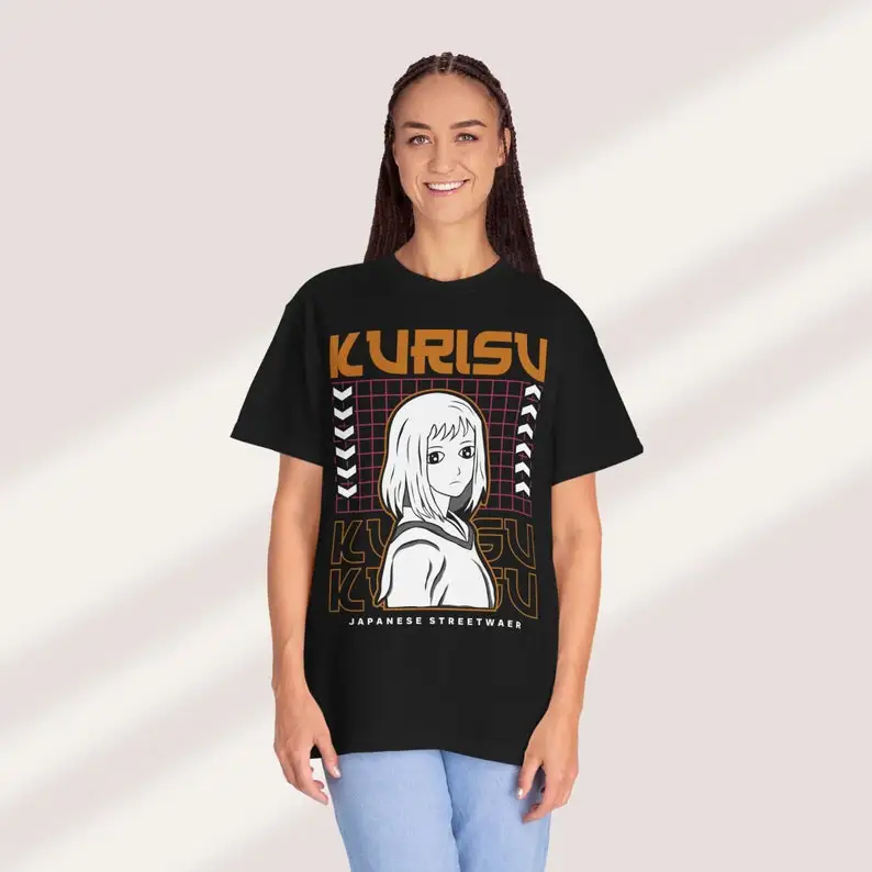 Japanese Anime Kurisu Japanese Streetwear Shirt Anime Merch Y2k Clothes Japanese Streetstyle tshirt Japan Manga T-shirt Gift