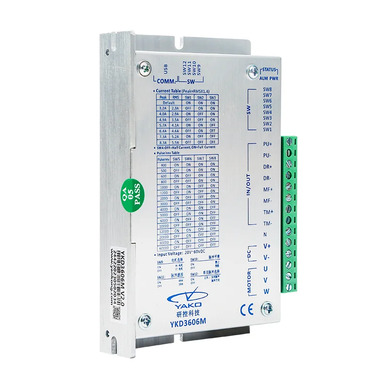 YKD3606M motor driver YAKOTEC DC20~60V 5.9A steppingmotor controller can be used in high precision machining equipment