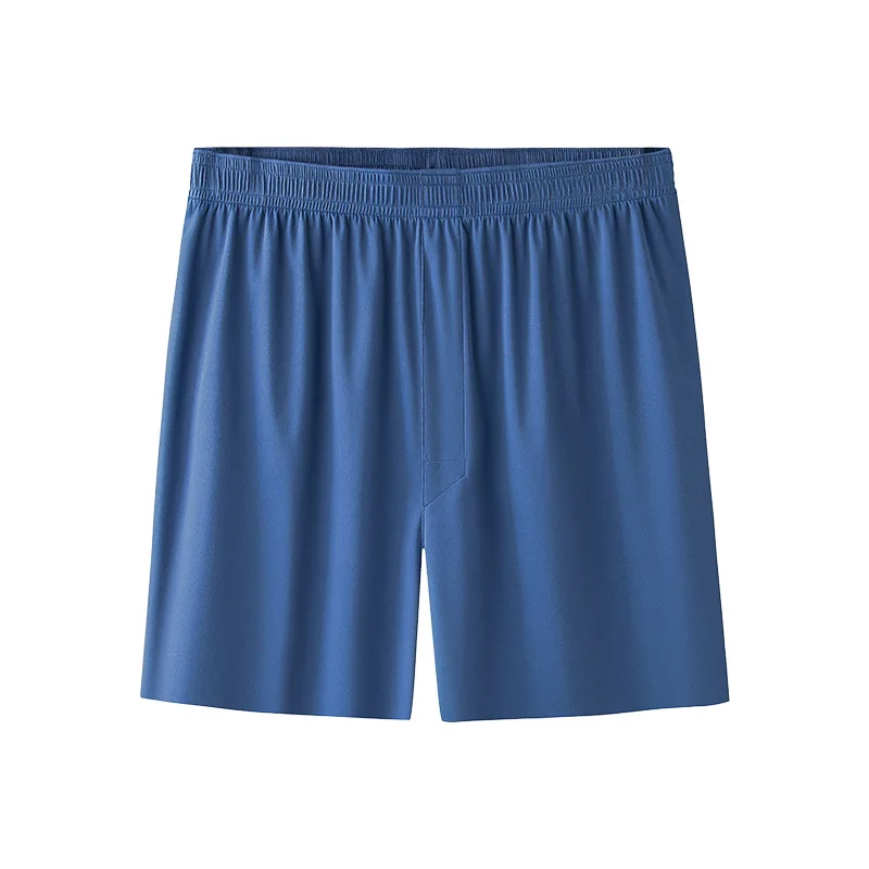 Calça com seta de seda no gelo masculina, roupa interior fina, respirável, shorts boxer confortáveis, cuecas soltas, shorts masculinos, verão fresco