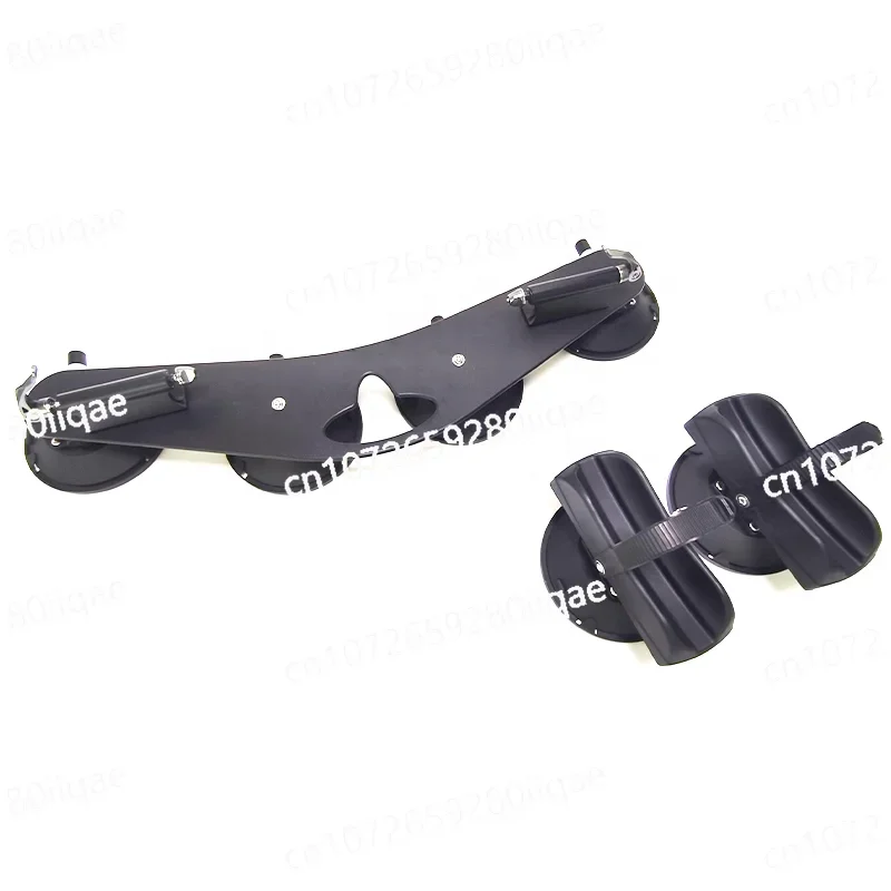 Portable GM roof and wall-mounted suction cup holder for 2 bicycle rear brackets