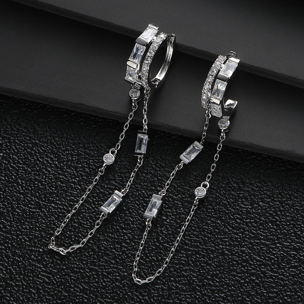 HIBRIDE New Charming Light Luxury Jewelry Long Fringe Pendant Earrings for Everyday Prom Holiday Gifts Travel Wedding E287
