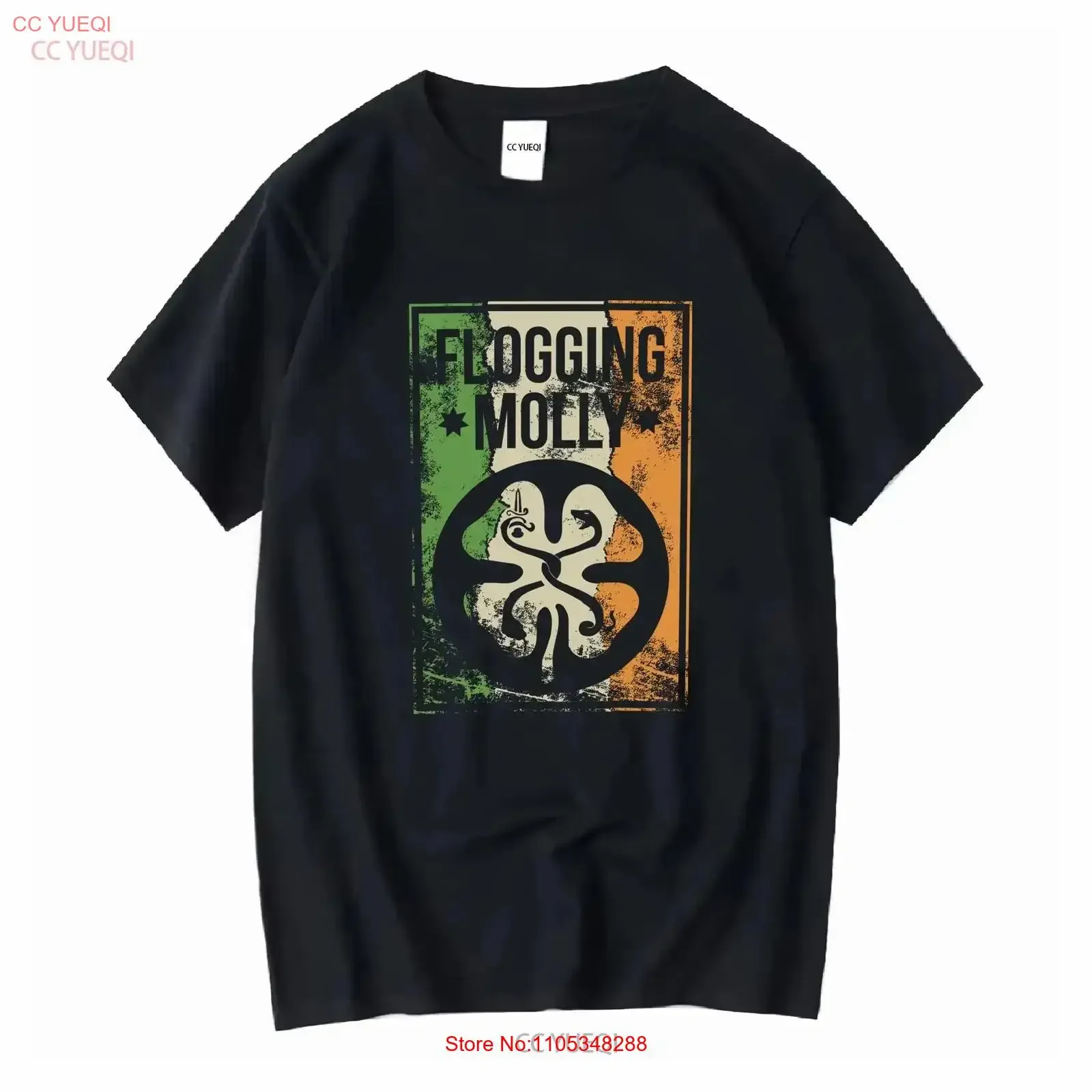 Band Flogging Molly Punk Tour T-Shirt für Erwachsene, volle Größe, Vintage-Stil, gewaschen, stilvolle Designerkleidung, Oberteil für den Alltag, leicht gebraucht