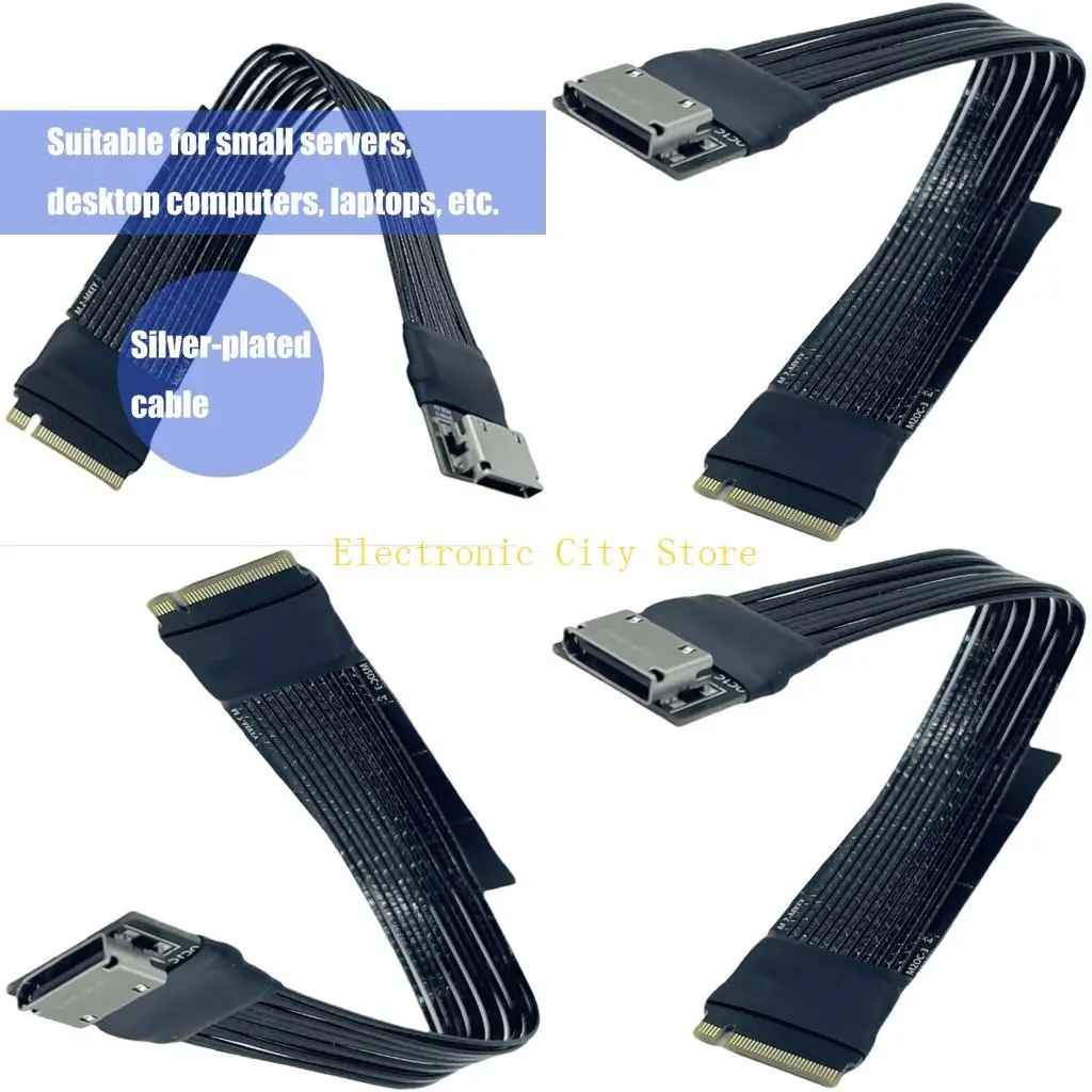 

M.2 NVME to Oculink SFF-8611 4iSFF-8612 Gen4 External Cable PCIe4 4X 64Gbps Adapter for Small PC HU8D