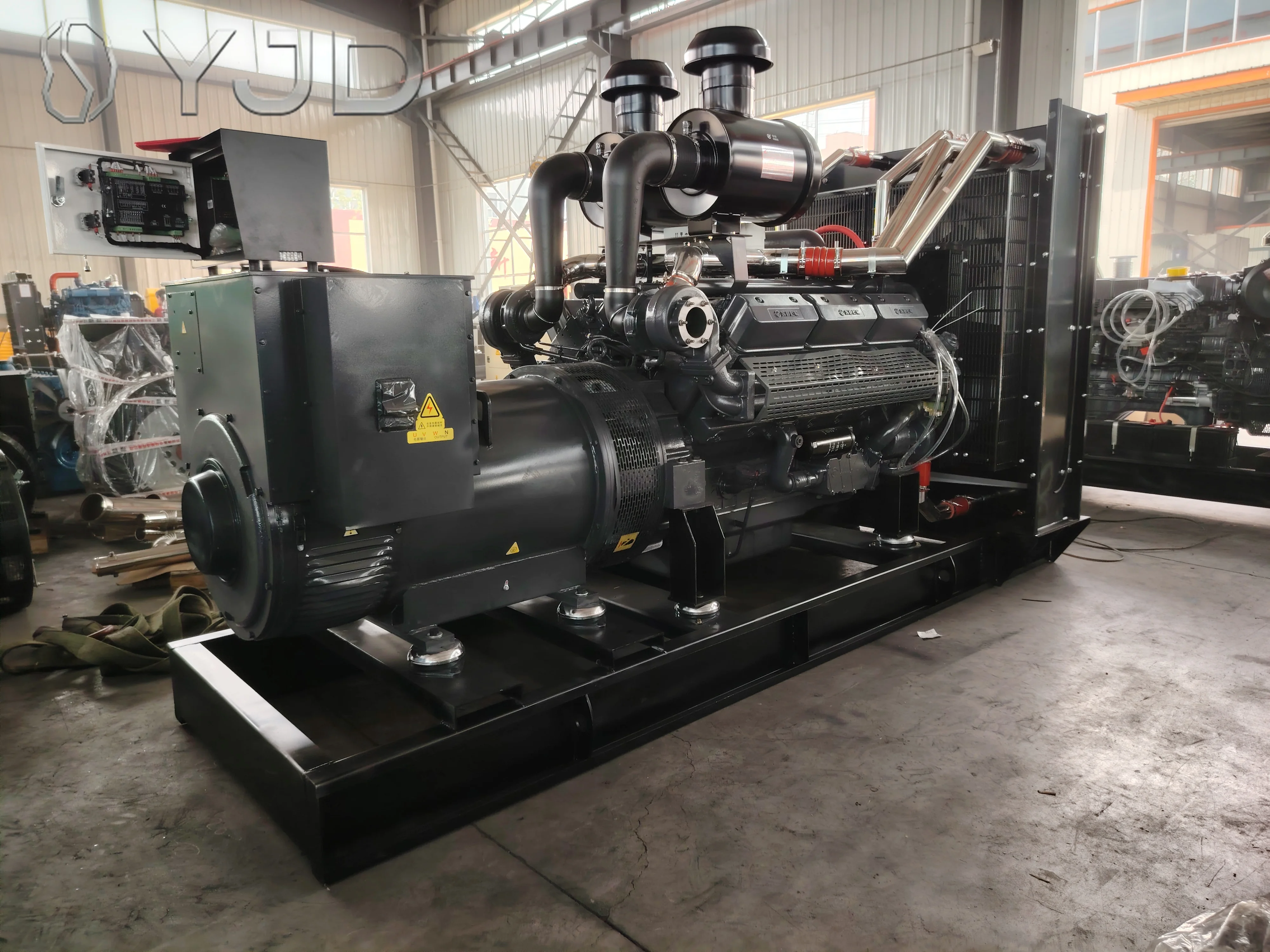 Shangchai 300kw Open Frame Diesel Generator Set Outdoor Silent Rainproof for School Gymnasium Power Outage Backup