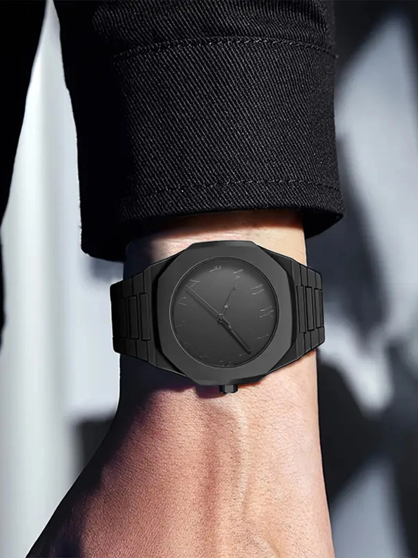 Set orologio da uomo al quarzo e bracciale, collana, anello, adatto per la versatilità quotidiana, regali di compleanno, non include la scatola