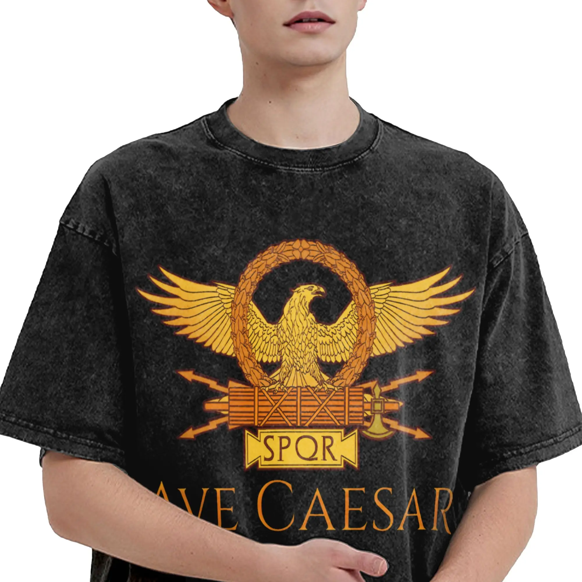 Ave Caesar T-Shirt Beach  Aesthetic T Shirts Casual Fashion Tee Shirt For Mens Short Sleeve Loose Top Tees