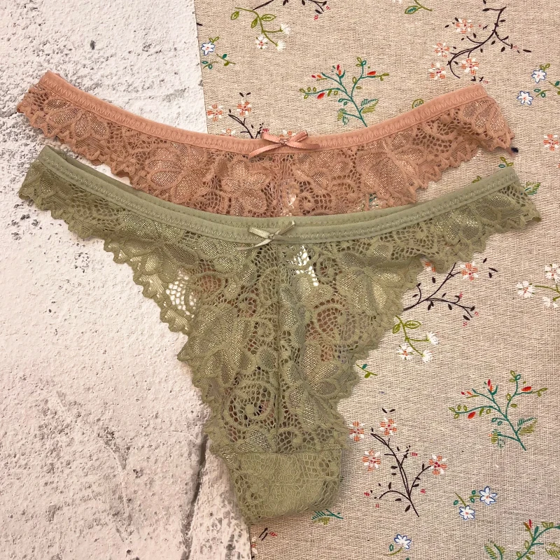 Custom Thong Lace Panties For Sexy Women Letters Personality String Name Hotwife Lingerea Tanga Customize Underwear Gifts Wife