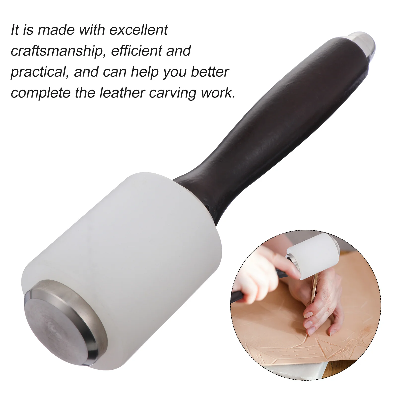 

1Pcs Natural Wood Carving Hammer Ergonomic Handle DIY Craft Tool Carving Hammer DIY Engraving Tool