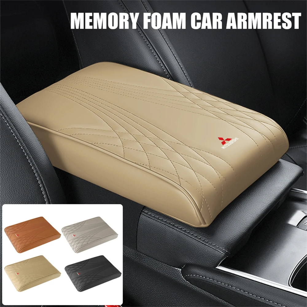 Almofada do apoio de braço do console central do carro engrossar caixa de descanso de braço almofada acessórios automóveis para mitsubishi outlander asx outlander 3 l200