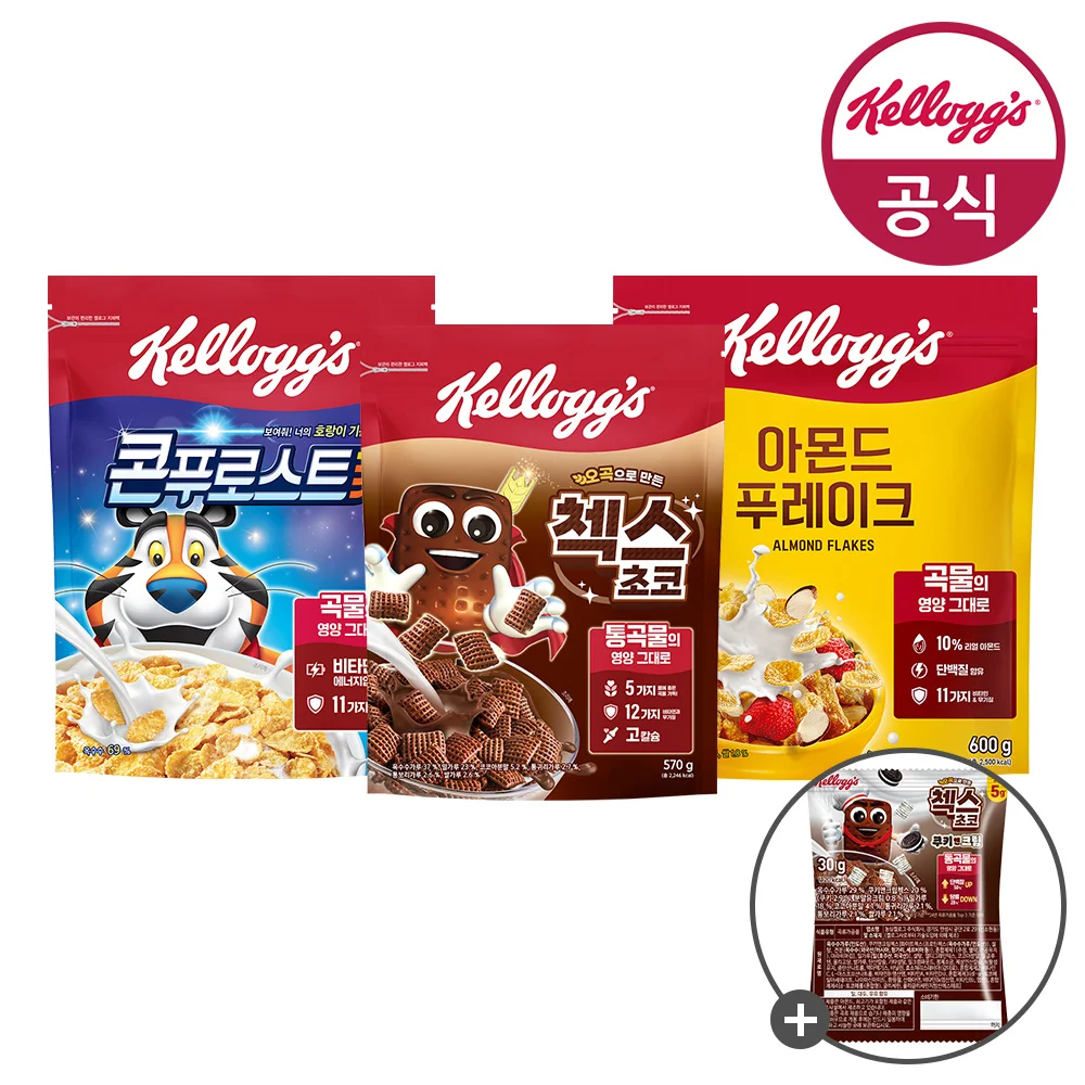 로시시리얼 푸푸600 570 600g + 첵초초g + 아몬드 드 푸푸푸g