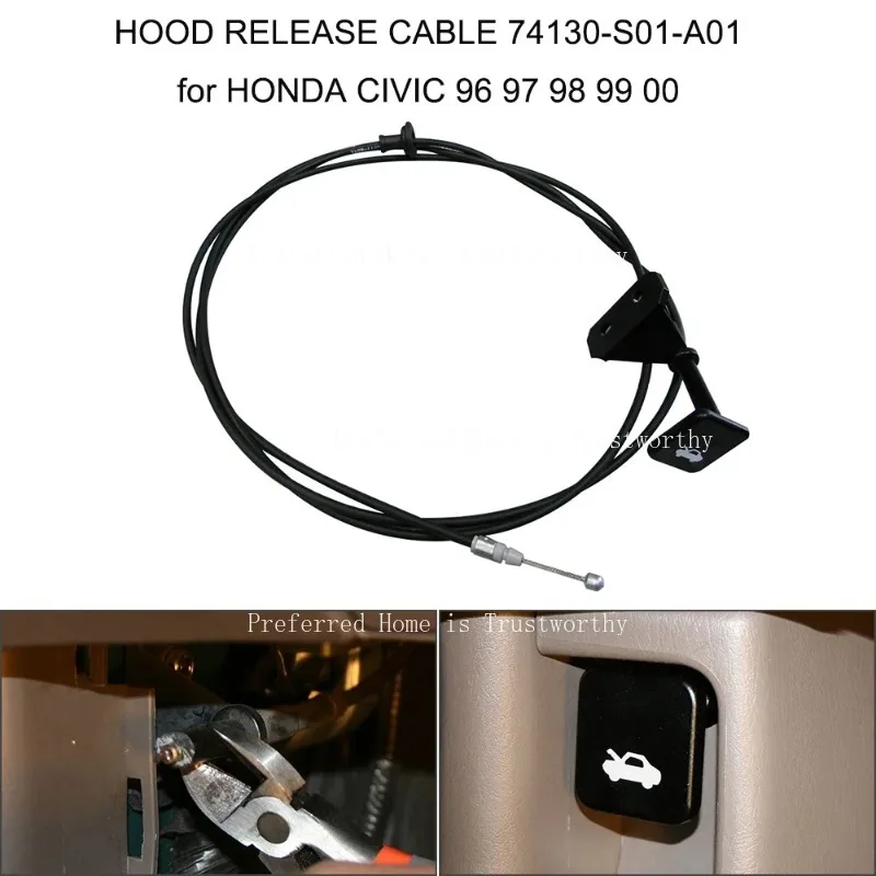 

1pc Hood Release Cable 74130-S01-A01 Fit for Civic 96 97 98 99 00
