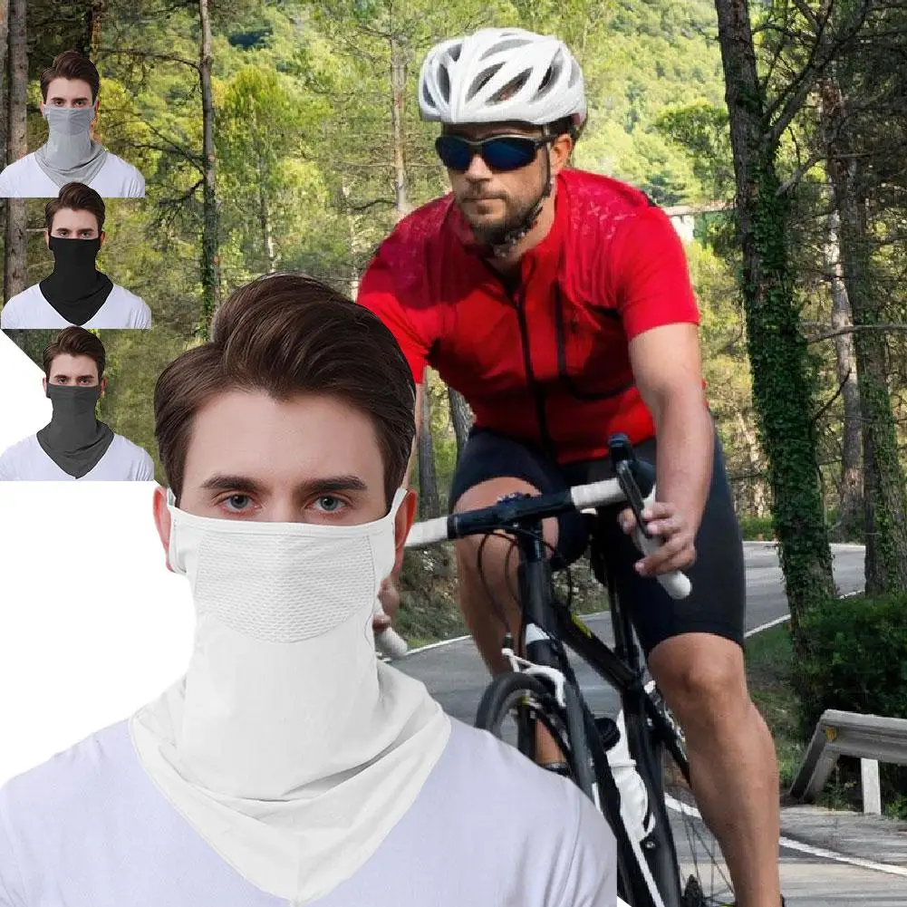 

Cycling Sun Protection Half-Face Neck Guard Mask Fishing Design UV Hanging Neck Sun Protector Mesh Protect Breathable Ear M W5W5