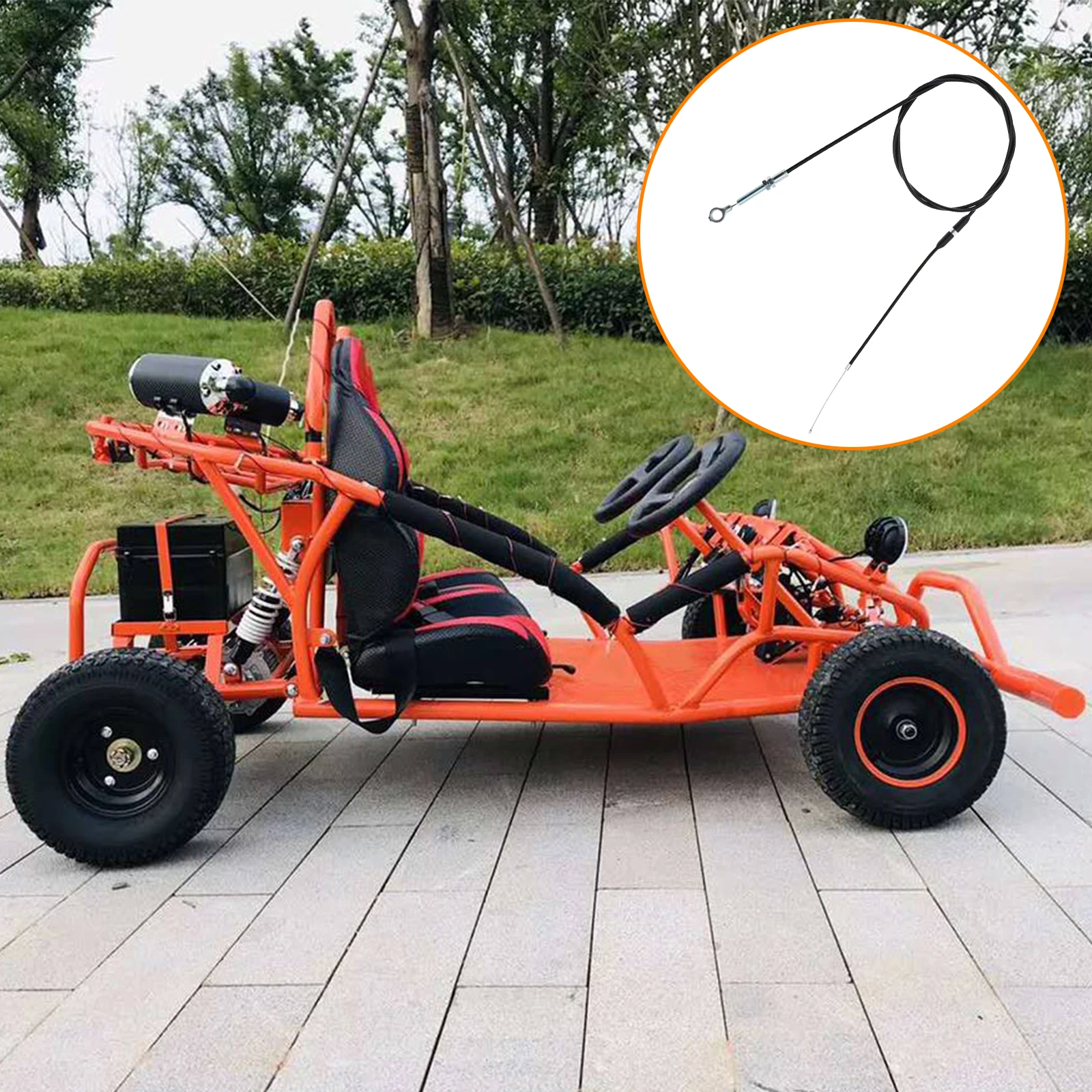 Universal 190cm Motorcycle Throttle Cable for 90cc 110cc 125cc 150cc 200cc 250cc Go Kart Mini Pit Dirt Bike Gas Scooter Buggy