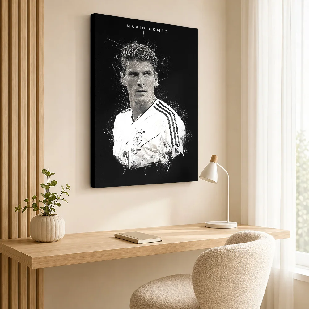 Mario Gomez Framed Canvas Poster Personalized Modern Aesthetic Wall Paintings Decoration for Living Room Bedroom Ready to Hang