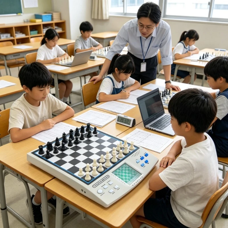 14‑in‑1 Smart Electronic Chess Board, Two‑Player Battle & Learning Game, English & German Language Version