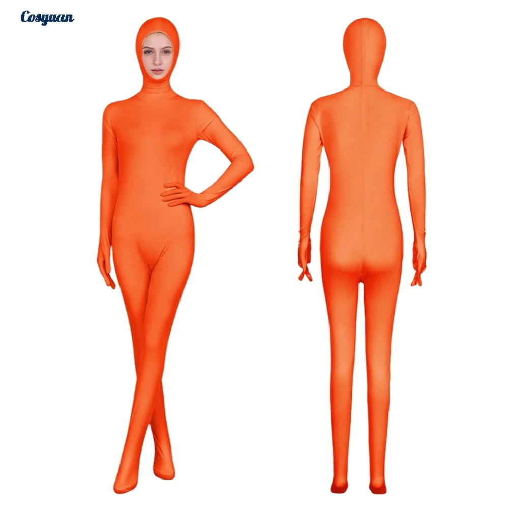 

Roange Cosplay Orange Face Revealing Jumpsuit CLothes Unisex Party Disguise Roleplay Halloween Costume Carnival Outfits Suits