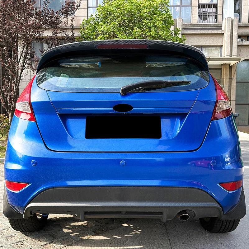 Car Rear Roof Trunk Top Wing For Ford Fiesta MK6 MK7 For Standard Style 2008-2017 Splitter Spoiler Tuning Body Kits Auto Parts view 2
