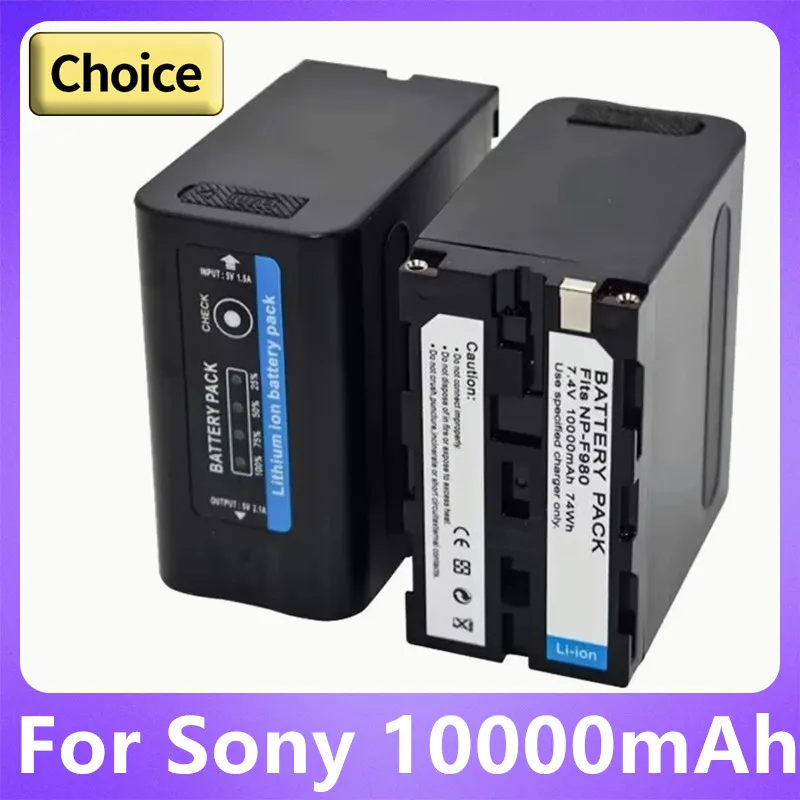 

10000mAh NP-F980 NP-F970 NP F960 F970 F960 Battery for Sony F960 F550 F570 QM91D NP-F975 NP-F950 NP-F930 CCD-RV100 Batteries