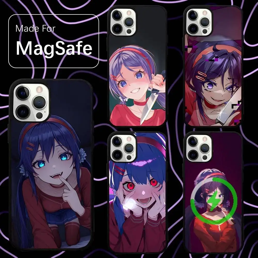 

Miside Mita Game Phone Case For iPhone 16,15,14,13,12,11,Pro,Max,Plus,Mini,SE New Magsafe Magnetic Wireless Charging
