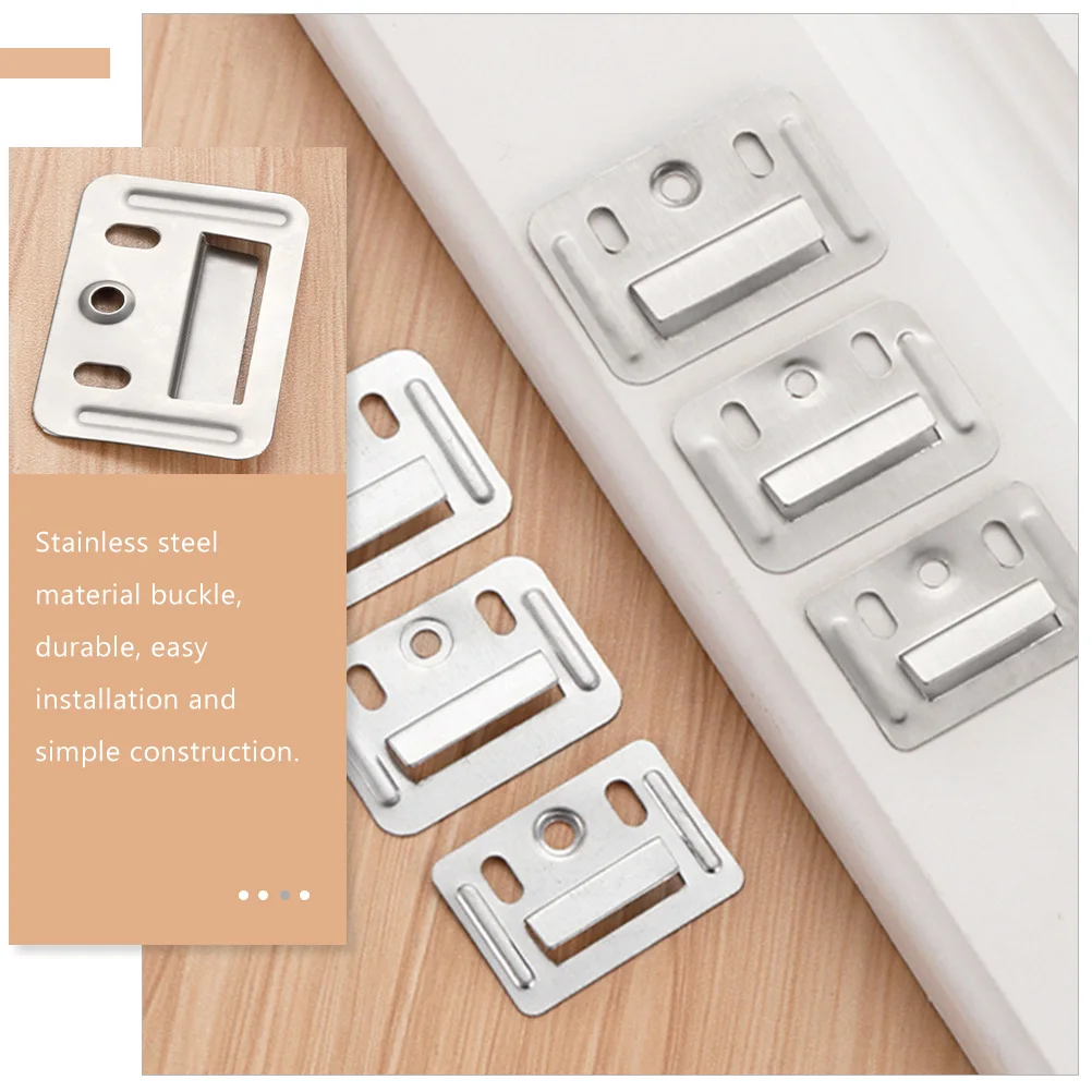 

100pcs Stainless Steel Quick Loading Plate Accessories Durable Wall Panel Clamp Buckles Integrated Panels Furniture Hardware
