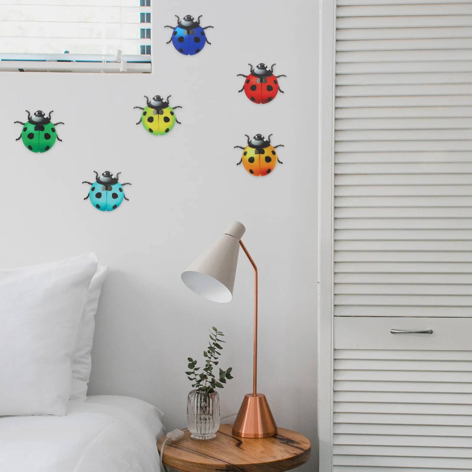 

3pcs Wall Art Metal Ladybug Garden Decorations For Outdoor Indoor Wall Hanging Metal Ladybug Ornament Yard Garden Lawn Decor