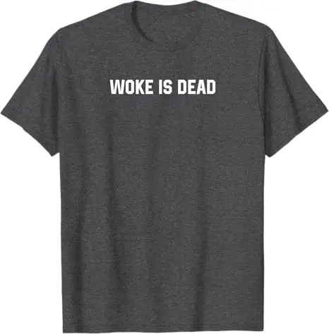 Woke Is Dead Lustiges sarkastisches Spruch-T-Shirt mit Buchstaben-Aufdruck, Y2k-Witz-Grafik-Outfit, Neuheitsgeschenk, Rundhalsausschnitt, kurzärmelige Oberteile – Detail 8