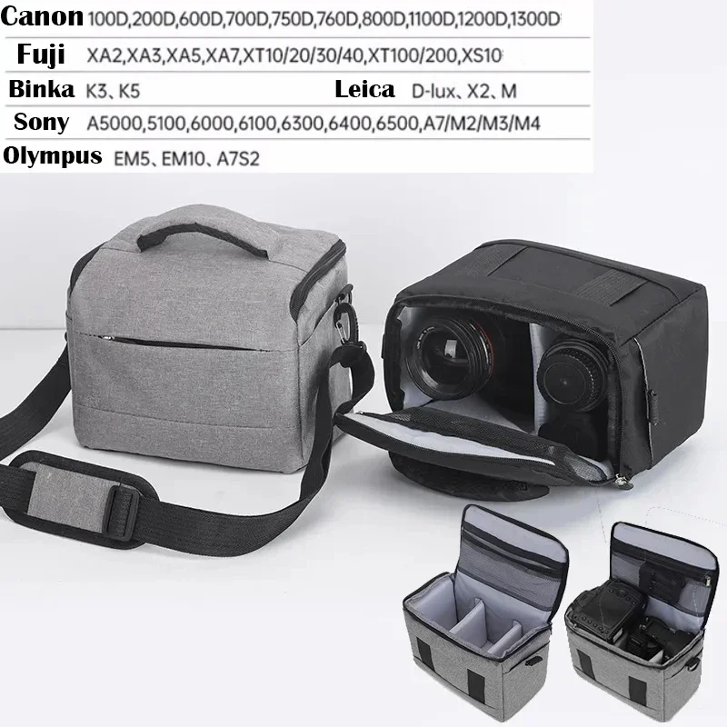 Torba na lustrzankę Torebki Nylonowa torba na ramię Futerał na aparat Przenośny fotograf do Sony Nikon Canon Panasonic Sprzęt Torba na ramię