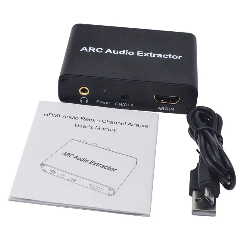 HDMI ARC Audio Extractor DAC ARC L/R Coaxial SPDIF Jack Extractor Return Channel Converter For Fiber RCA 3.5mm Headphone for TV