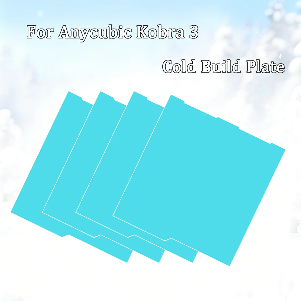 

Пластина для 3D-печати Kobra 3 Cold Plate Glacier 256x268 для Anycubic Kobra 3 Combo, для печати PLA и PETG при низких температурах, с сильной адгезией