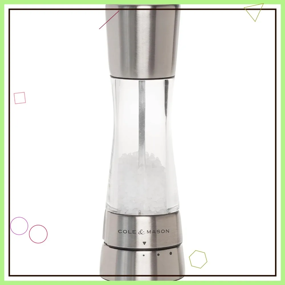 

Stainless Steel Salt Grinder - Precision Mechanism & Premium Sea Salt Included