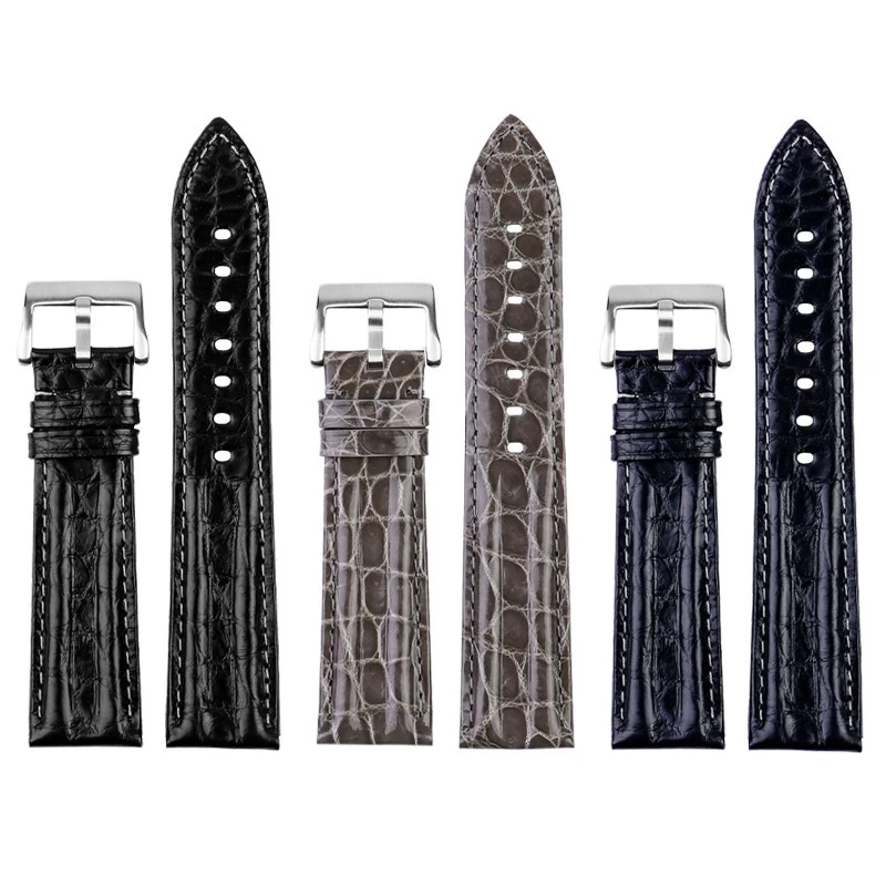 Crocodile Skin Watch Strap for Blancpain Fifty Fathoms B52A series Seiko Omega Zenith Genuine Alligator  Watch Bracelet 23mm