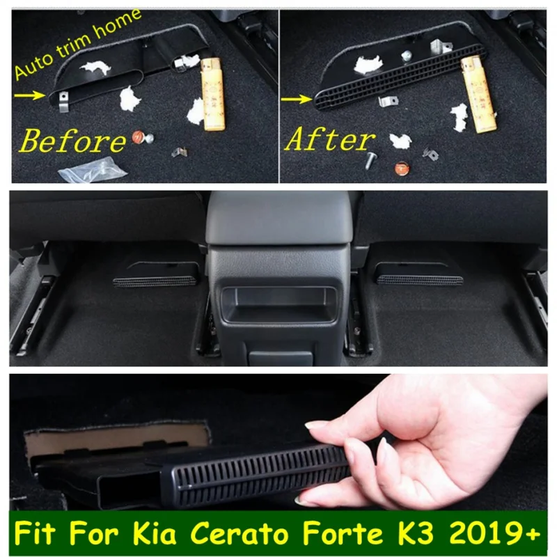 

Seat Under AC Air Vent Duct Anti-blocking Cover Trim Fit For Kia Cerato Forte K3 2019 - 2022 Plastic Protective Interior Kit