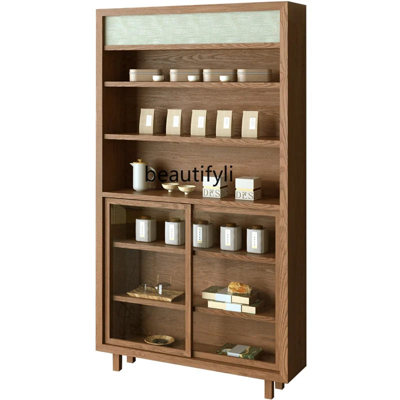 

Zen Tea Room Simple Duobao Pavilion Display Cabinet Ceramic Decoration Cabinet Tea Set Storage Rack