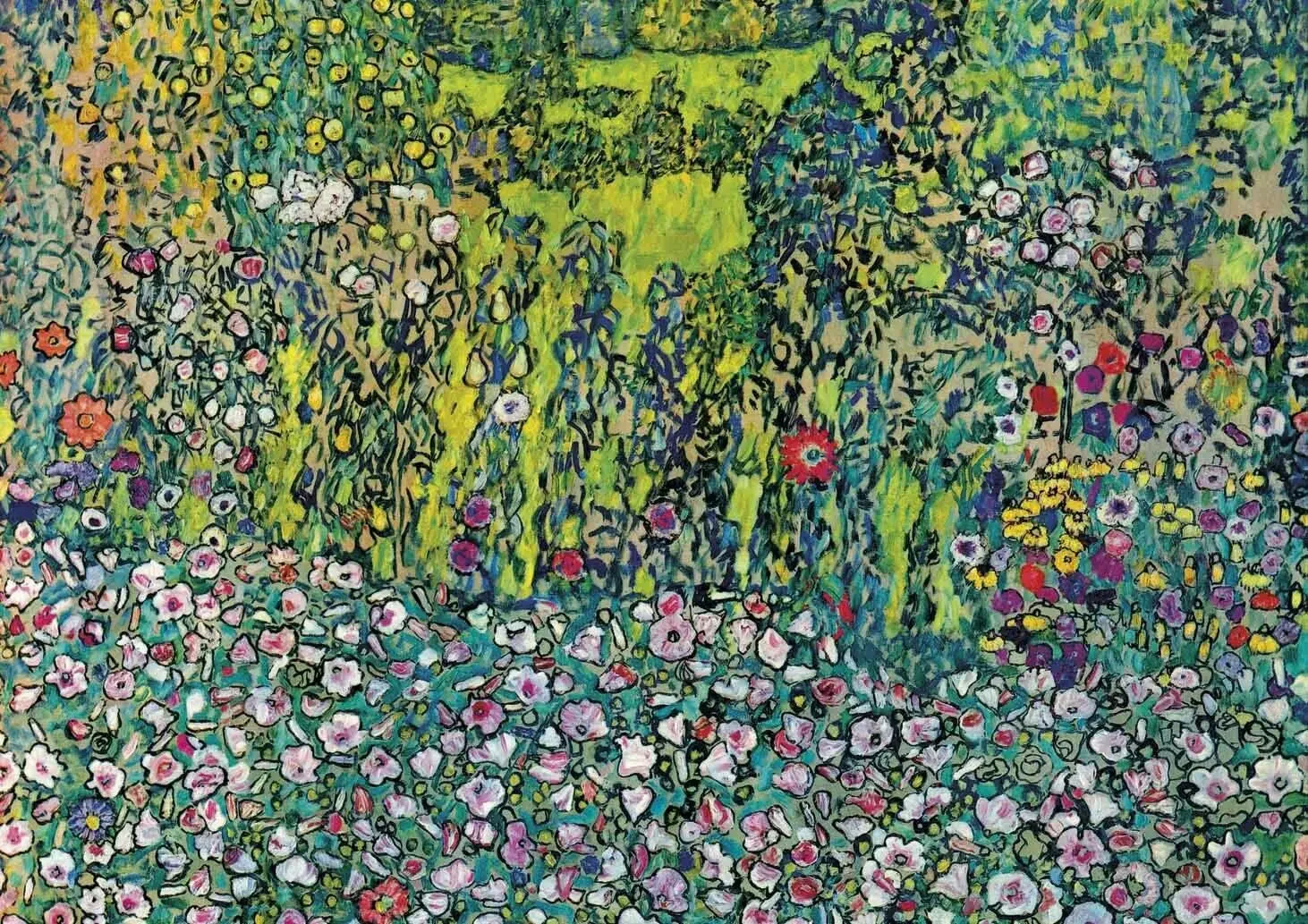 

Gustav Klimt -Garden on the Hill Print Art Canvas Poster For Living Room Decor Home Wall Picture